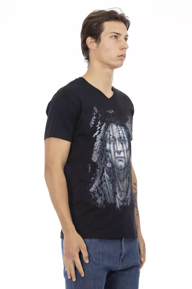 Black Cotton Men's T-Shirt - SEHABRANDS