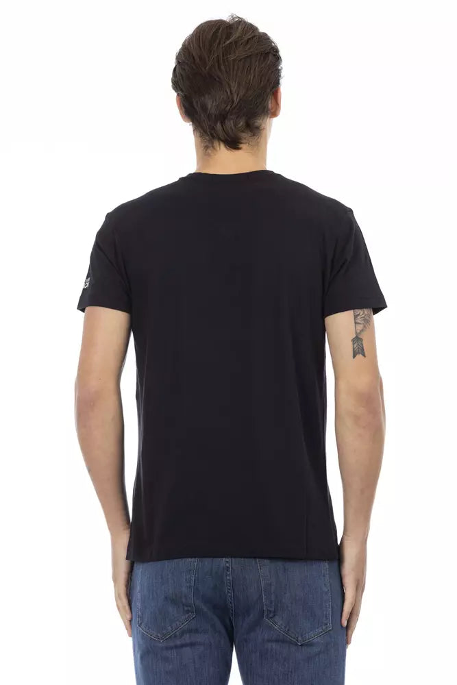 Black Cotton Men T-Shirt - SEHABRANDS