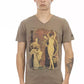 Brown Cotton Men T-Shirt - SEHABRANDS