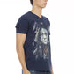 Blue Cotton Men T-Shirt - SEHABRANDS