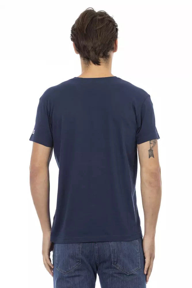 Blue Cotton Men T-Shirt - SEHABRANDS