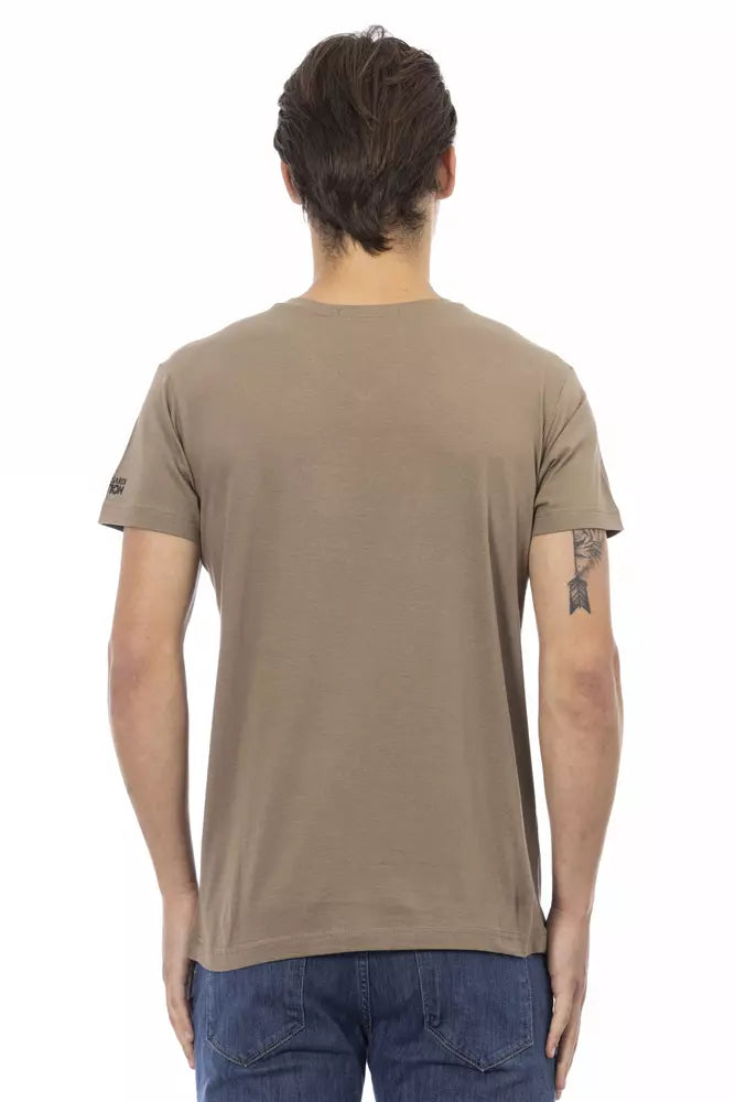 Brown Cotton Men T-Shirt - SEHABRANDS