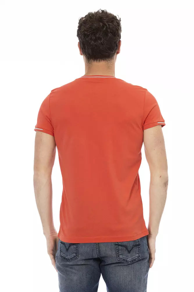 Orange Cotton Men T-Shirt - SEHABRANDS