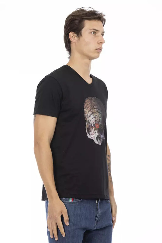 Black Cotton Men T-Shirt - SEHABRANDS