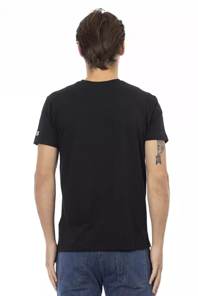 Black Cotton Men T-Shirt - SEHABRANDS