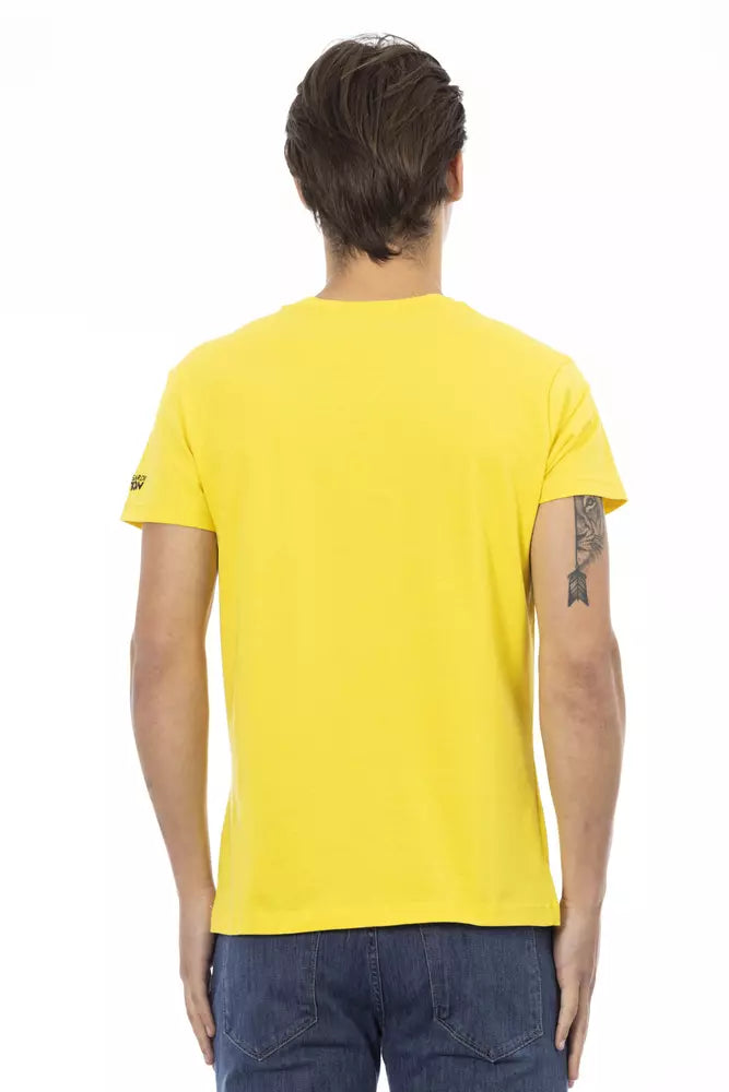 Yellow Cotton Men T-Shirt - SEHABRANDS