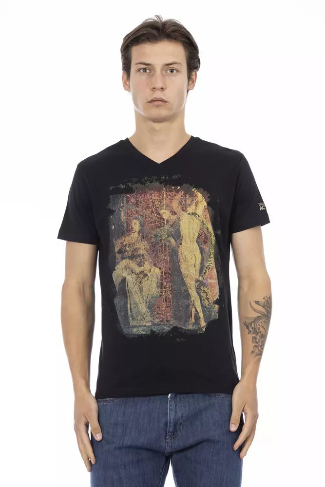 Black Cotton Men T-Shirt - SEHABRANDS