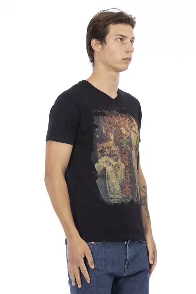 Black Cotton Men T-Shirt - SEHABRANDS