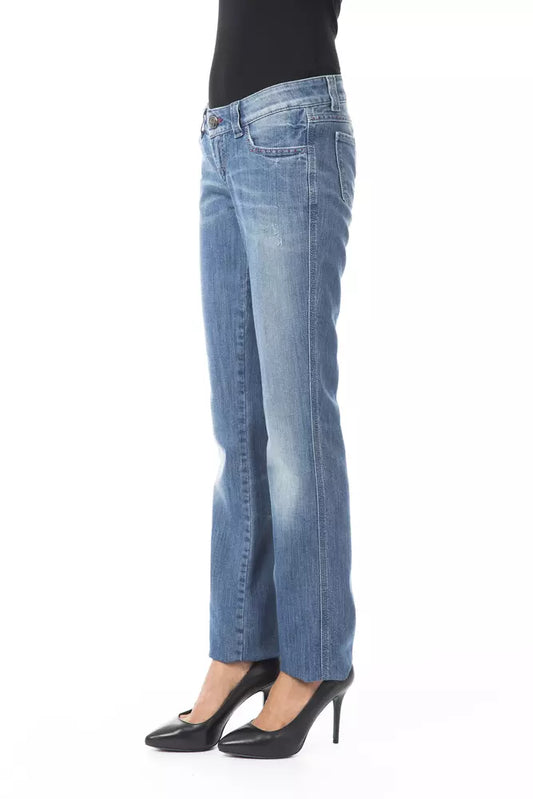 Blue Cotton Women Jeans - SEHABRANDS