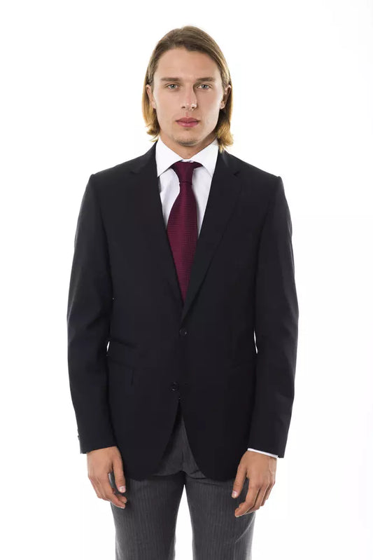 Black Wool Mens Blazer - SEHABRANDS