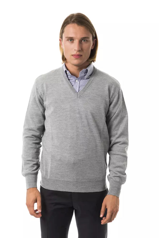 Gray Wool Men Sweater - SEHABRANDS