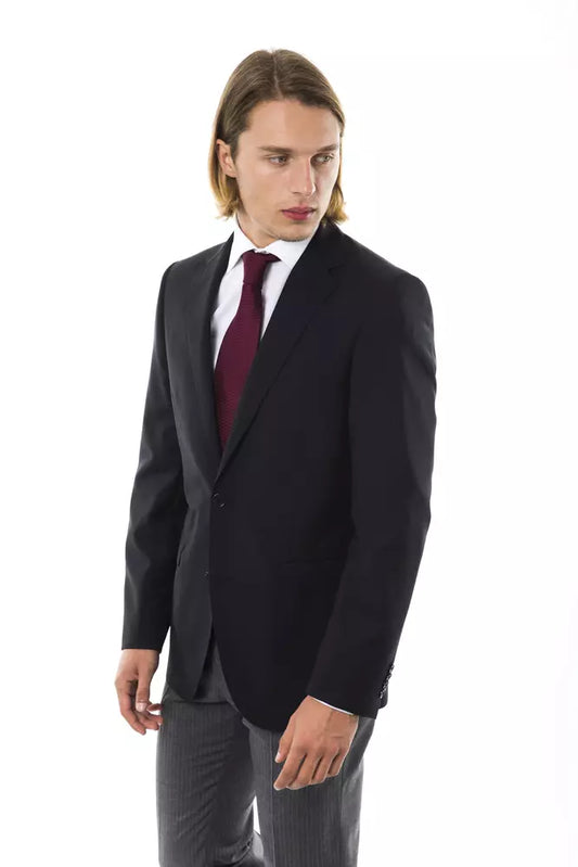 Black Wool Mens Blazer - SEHABRANDS