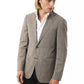 Gray Wool Men Blazer - SEHABRANDS