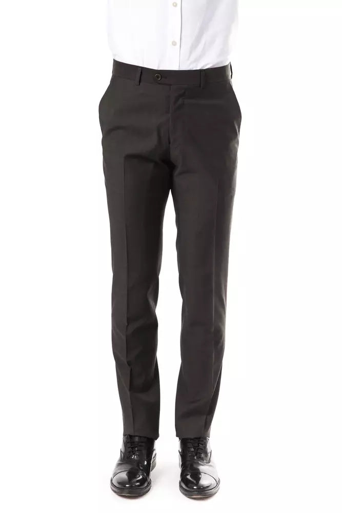 Gray Wool Men Pants - SEHABRANDS