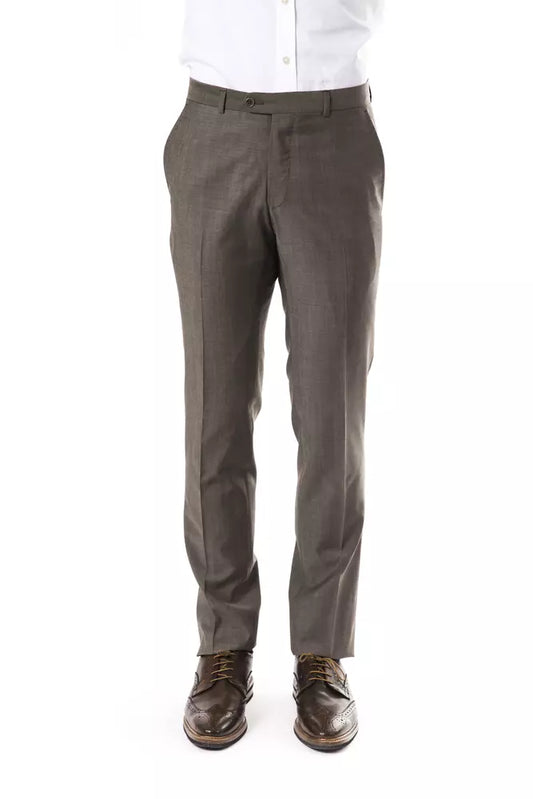 Gray Woolen Men Pant - SEHABRANDS