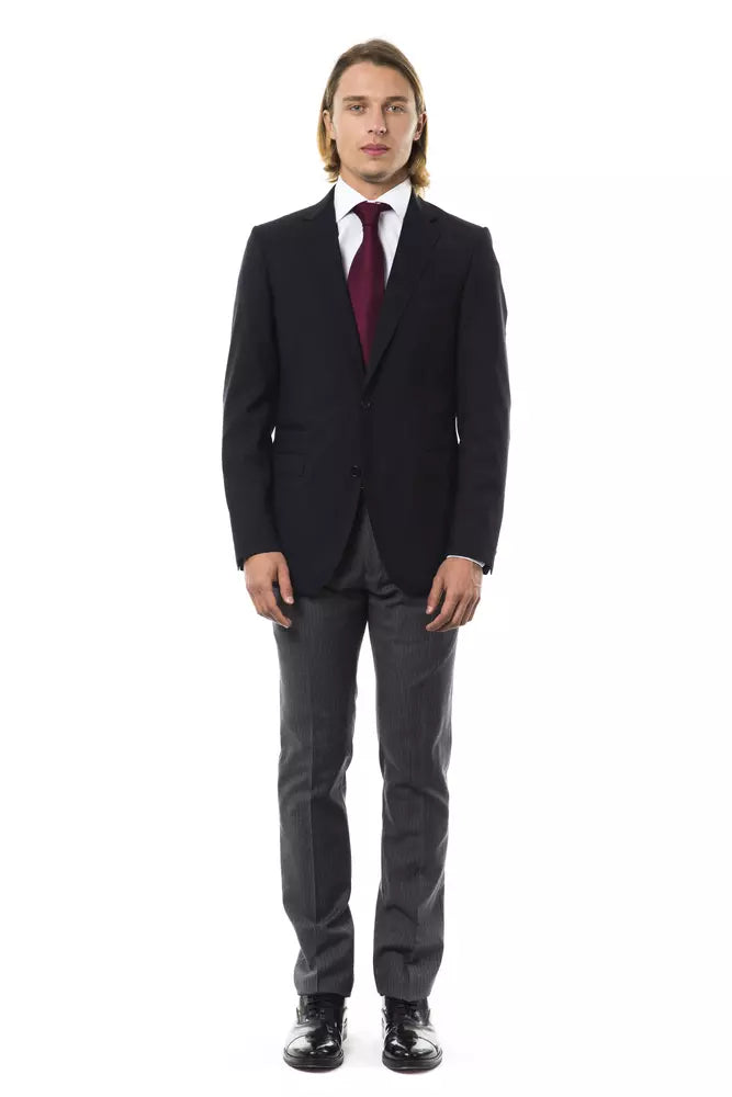 Black Wool Mens Blazer - SEHABRANDS