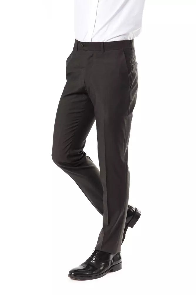 Gray Wool Men Pants - SEHABRANDS