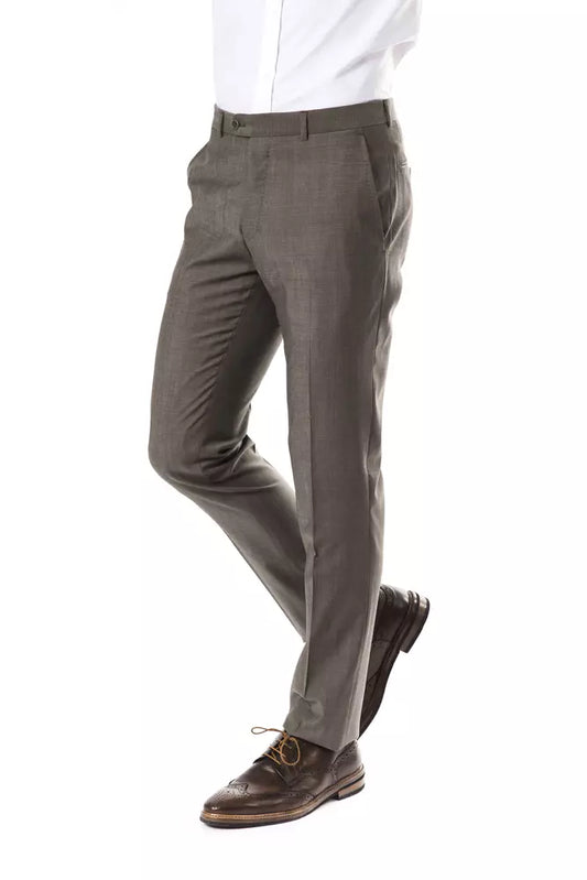 Gray Woolen Men Pant - SEHABRANDS