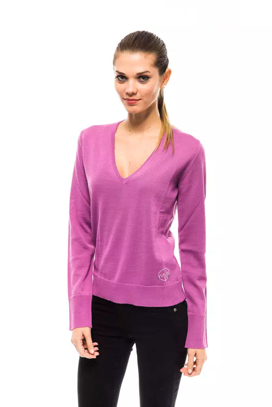 Pink Wool Women Sweater - SEHABRANDS