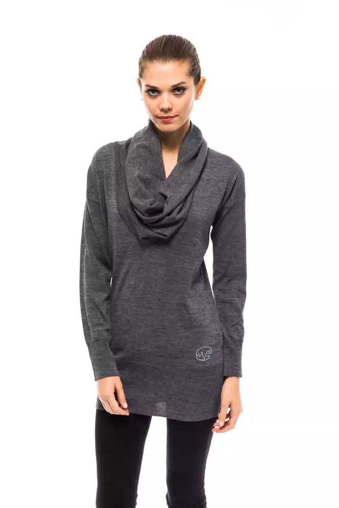 Gray Wool Women Sweater - SEHABRANDS