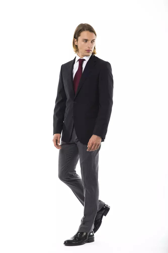 Black Wool Mens Blazer - SEHABRANDS