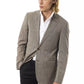 Gray Wool Men Blazer - SEHABRANDS