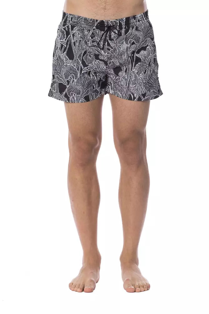 Black Polyester Men Swimwear - SEHABRANDS