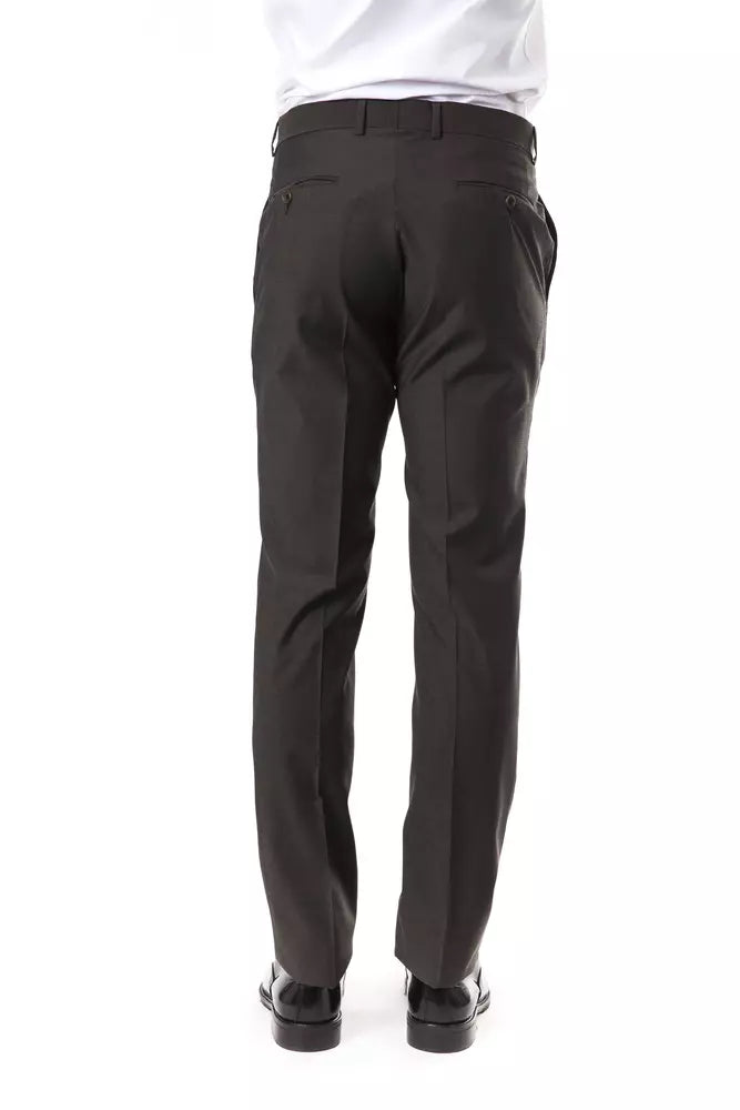 Gray Wool Men Pants - SEHABRANDS