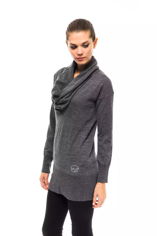 Gray Wool Women Sweater - SEHABRANDS