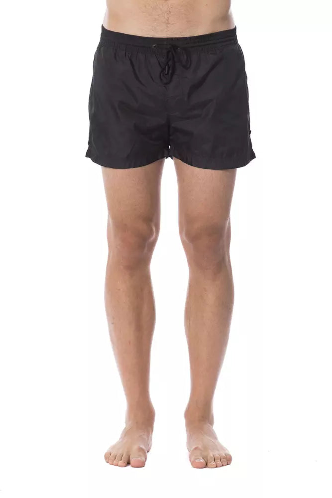 Black Polyester Men Swimwear - SEHABRANDS