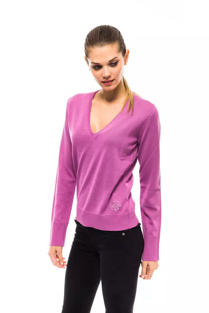 Pink Wool Women Sweater - SEHABRANDS