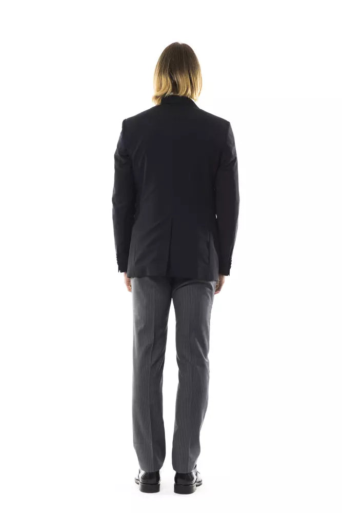 Black Wool Mens Blazer - SEHABRANDS