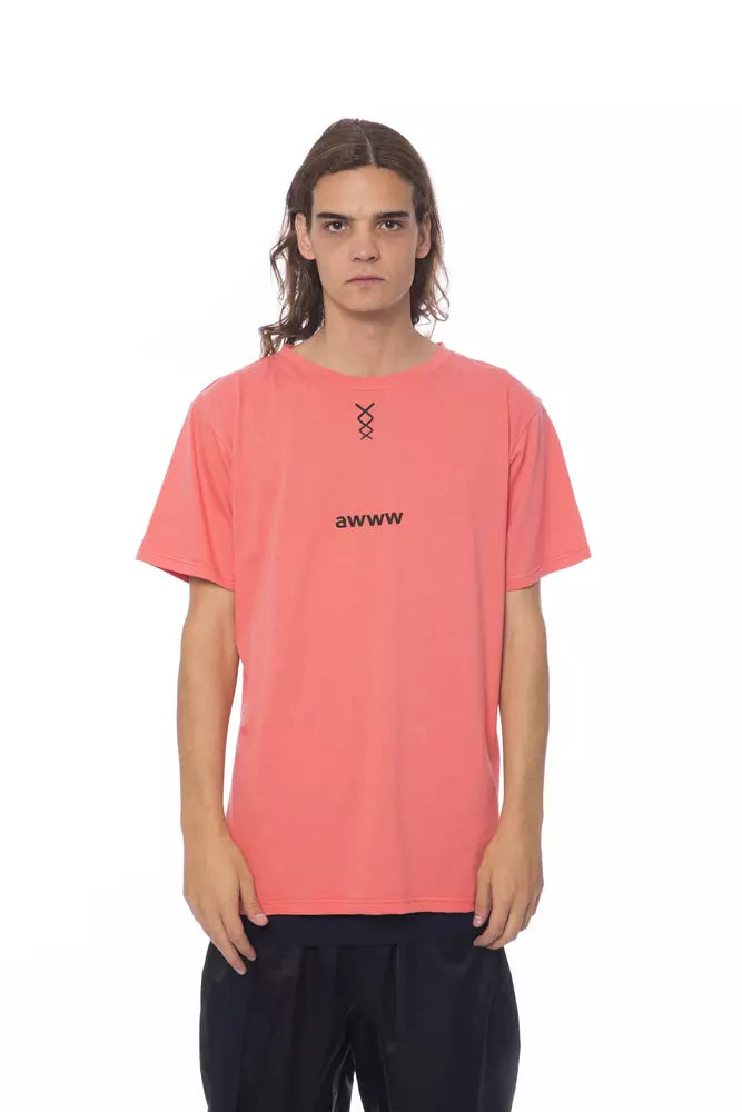 Pink Cotton Men T-Shirt - SEHABRANDS