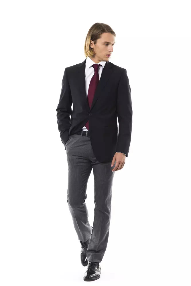 Black Wool Mens Blazer - SEHABRANDS