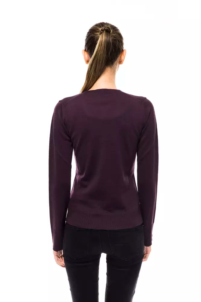 Purple Wool Women Sweater - SEHABRANDS