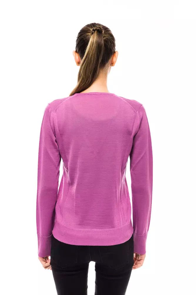 Pink Wool Women Sweater - SEHABRANDS