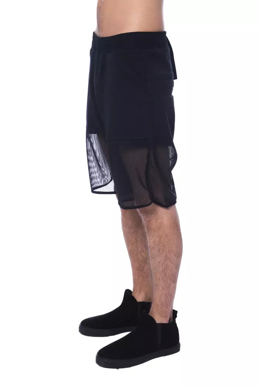 Black Polyester Men Short - SEHABRANDS