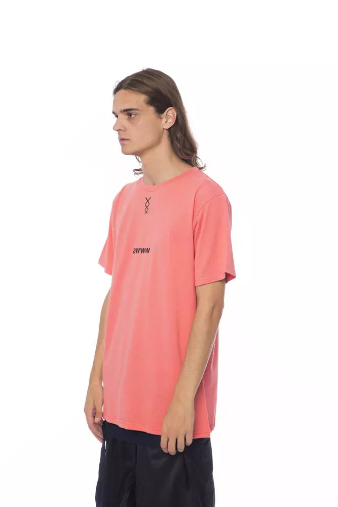 Pink Cotton Men T-Shirt - SEHABRANDS