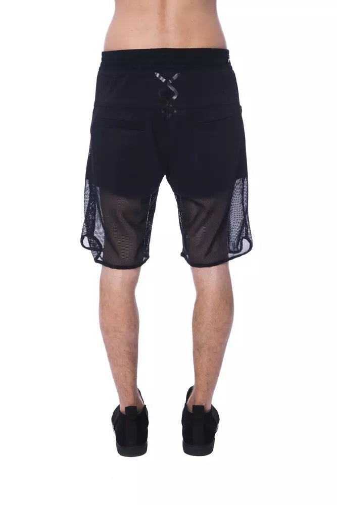 Black Polyester Men Short - SEHABRANDS