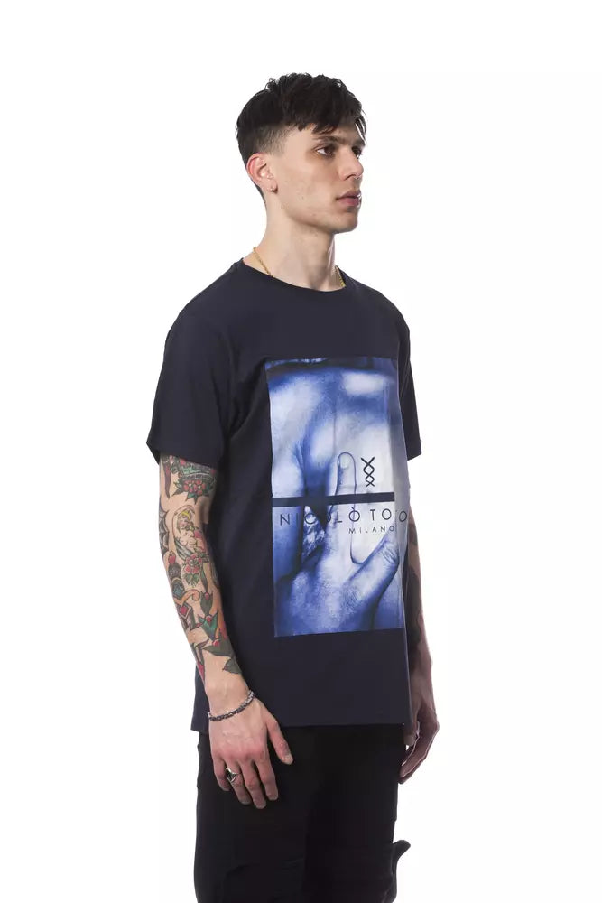 Blue Cotton Men T-Shirt - SEHABRANDS