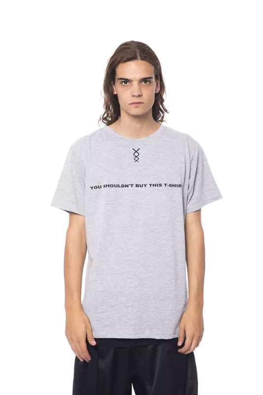 Gray Cotton Men T-Shirt - SEHABRANDS