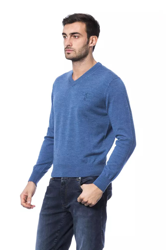 Embroidered Merino Wool Crew Neck Sweater - SEHABRANDS