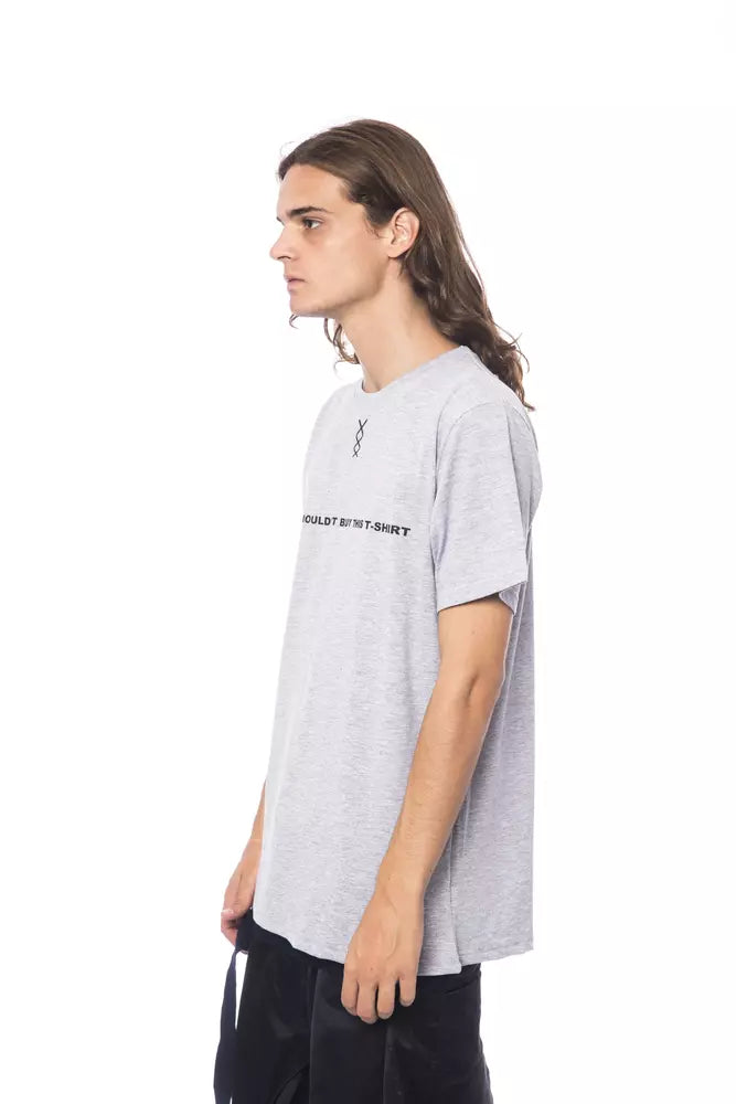 Gray Cotton Men T-Shirt - SEHABRANDS