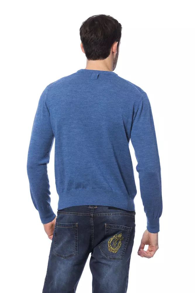 Embroidered Merino Wool Crew Neck Sweater - SEHABRANDS