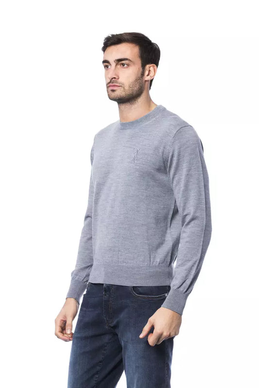 Gray Merino Men Sweater - SEHABRANDS