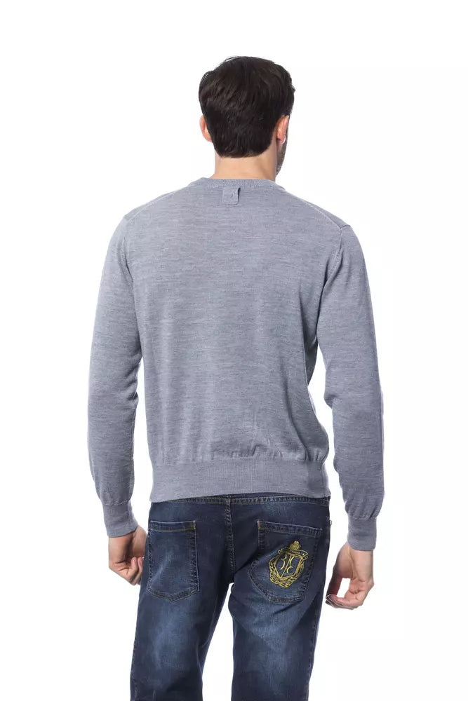 Gray Merino Men Sweater - SEHABRANDS