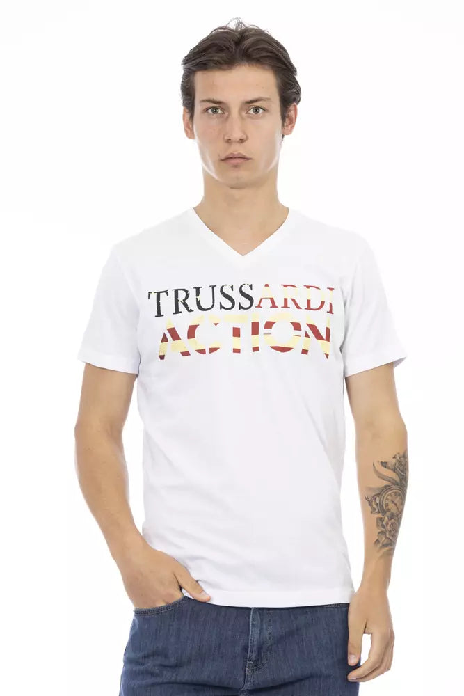 White Cotton Men T-Shirt - SEHABRANDS