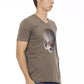 Brown Cotton Men T-Shirt - SEHABRANDS