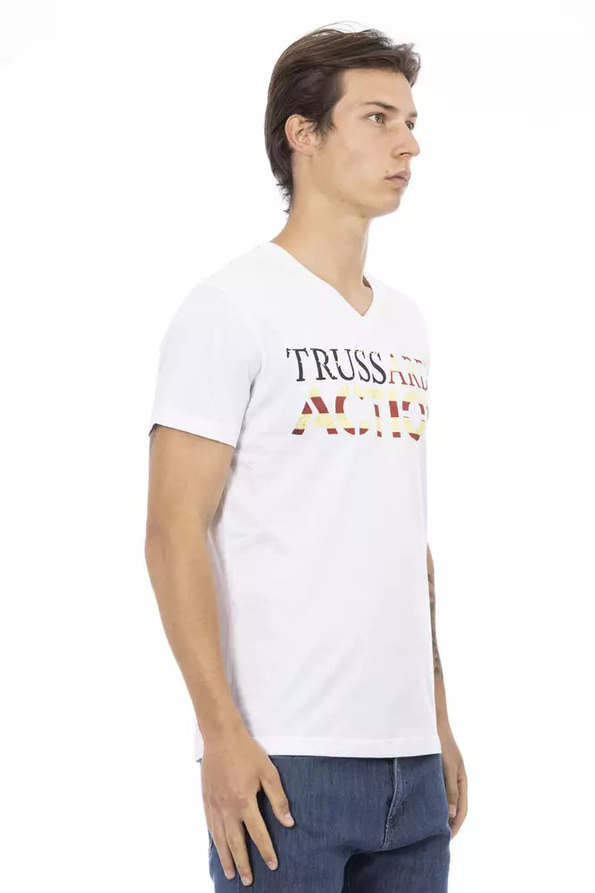 White Cotton Men T-Shirt - SEHABRANDS