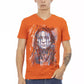 Orange Cotton Men T-Shirt - SEHABRANDS